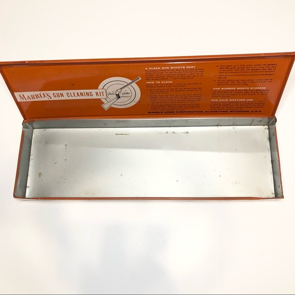 Vintage “Marble’s Gun Cleaning Kit” empty metal tin - Picture 11 of 13
